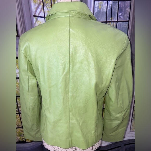 SAGUARO Green Leather Jacket - Picture 2 of 6